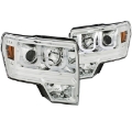 Picture of ANZO 2009-2014 Ford F-150 Projector Headlights w- U-Bar Chrome Amber HID TYPE WITHOUT HID KIT