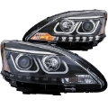 Picture of ANZO 2013-2015 Nissan Sentra Projector Headlights w- U-Bar Black