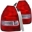 Picture of ANZO 1996-2000 Honda Civic Taillights Red-Clear