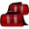 Picture of ANZO 2005-2009 Ford Mustang Taillights Red-Clear - 2010 Style