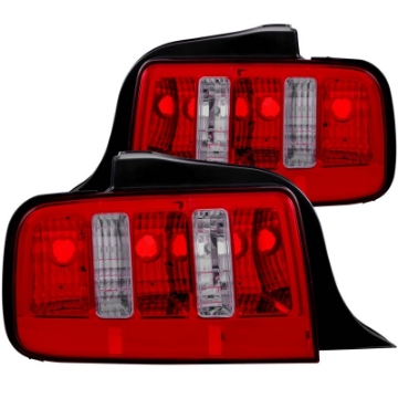 Picture of ANZO 2005-2009 Ford Mustang Taillights Red-Clear - 2010 Style
