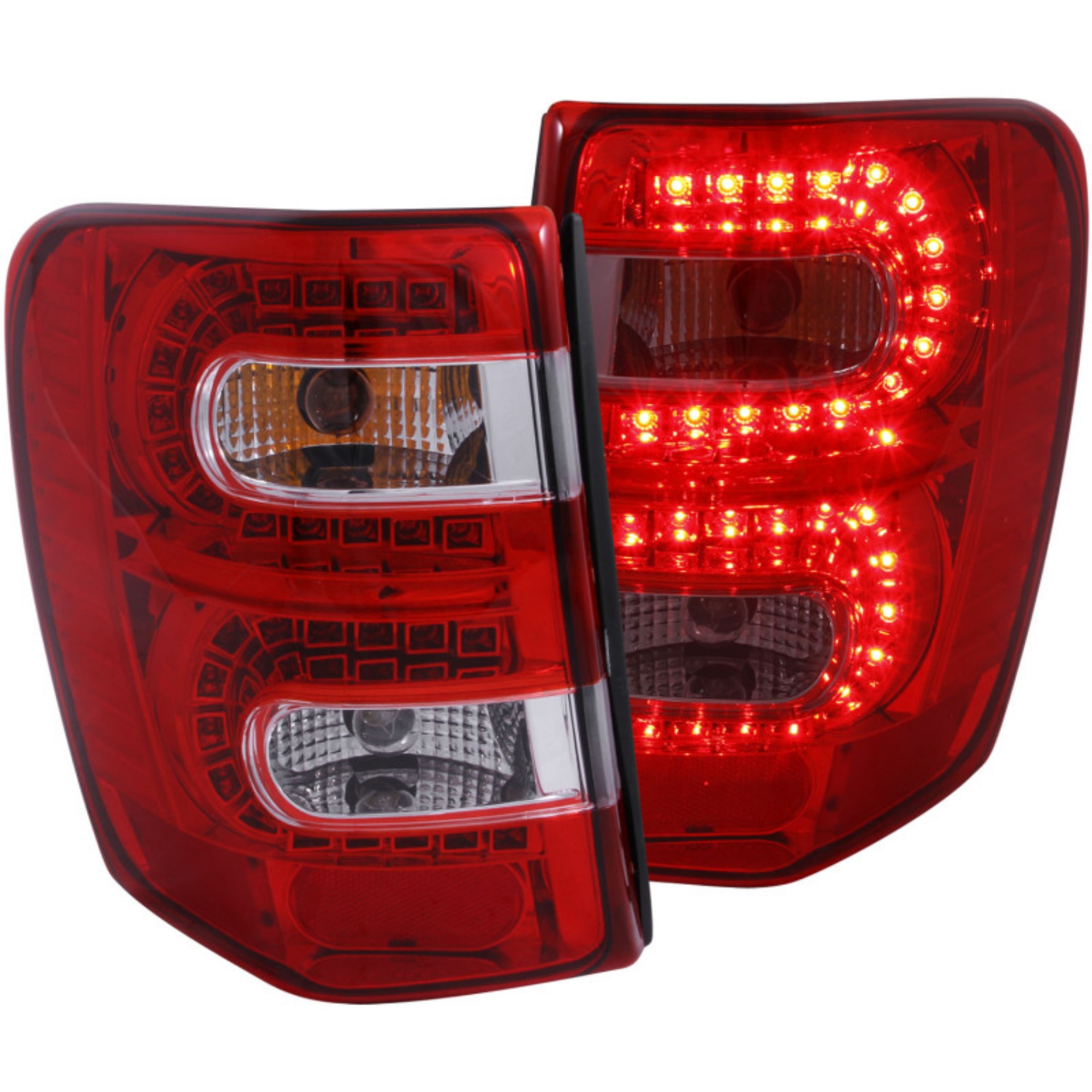 Picture of ANZO 1999-2004 Jeep Grand Cherokee LED Taillights Red-Clear