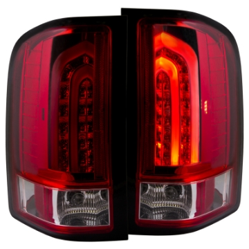 Picture of ANZO 2007-2013 Chevrolet Silverado 1500 LED Taillights Red-Clear G2
