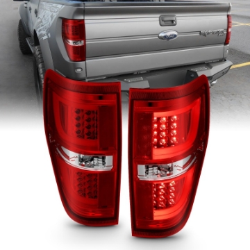 Picture of ANZO 2009-2013 Ford F-150 LED Taillights Red-Clear