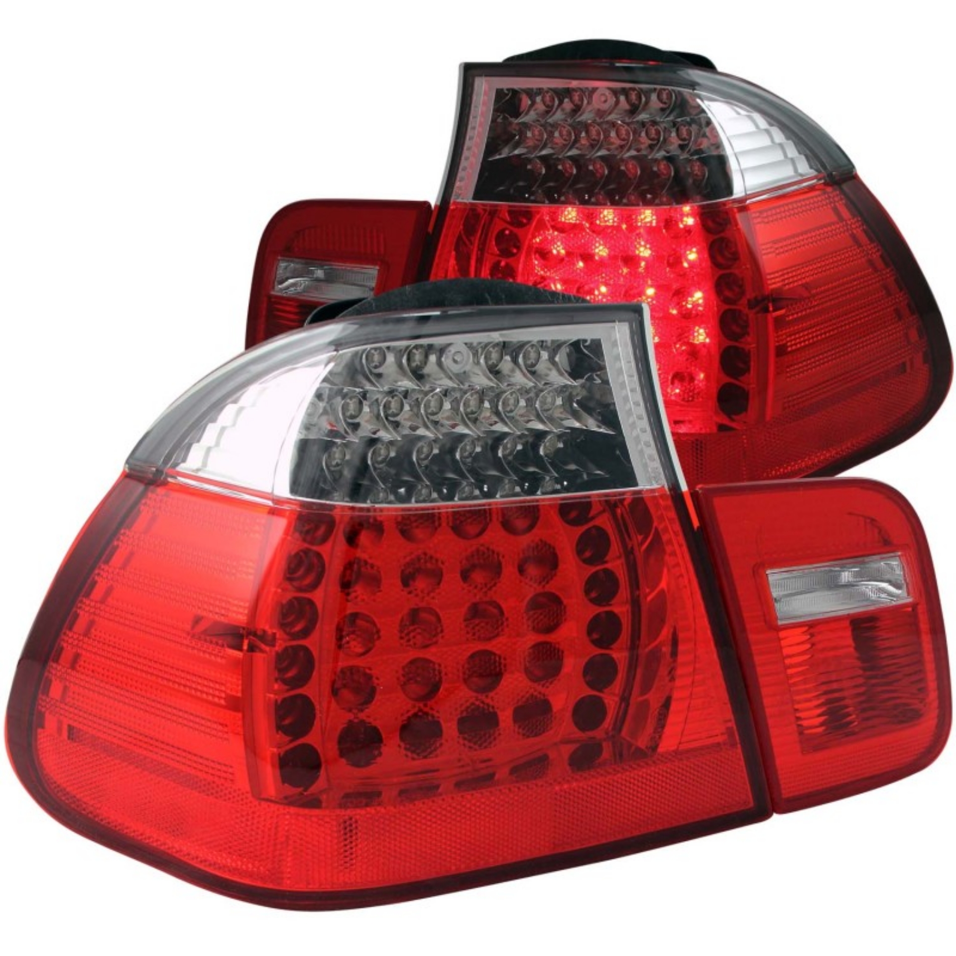 Picture of ANZO 2002-2005 BMW 3 Series E46 LED Taillights Red-Clear