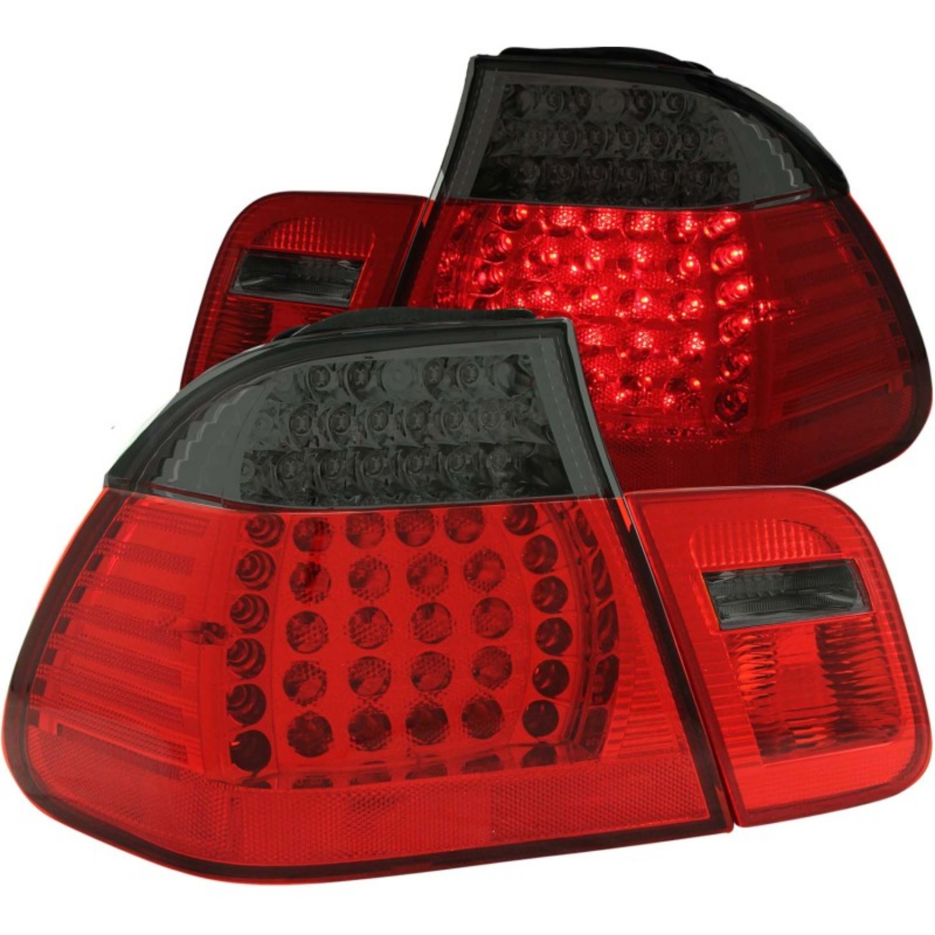 Picture of ANZO 1999-2001 BMW 3 Series E46 LED Taillights Red-Smoke 2pc