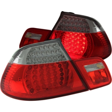 Picture of ANZO 2000-2003 BMW 3 Series E46 LED Taillights Red Clear 4pc