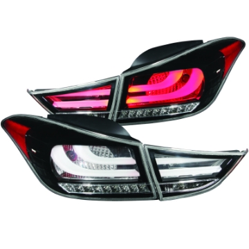 Picture of ANZO 2011-2013 Hyundai Elantra LED Taillights Black 4pc