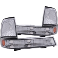 Picture of ANZO 1998-2000 Ford Ranger Euro Parking Lights Chrome w- Amber Reflector