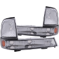 Picture of ANZO 1998-2000 Ford Ranger Euro Parking Lights Chrome w- Amber Reflector