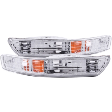 Picture of ANZO 1998-2001 Acura Integra Euro Parking Lights Chrome w- Amber Reflector