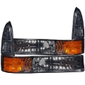Picture of ANZO 2000-2004 Ford Excursion Euro Parking Lights Smoke w- Amber Reflector