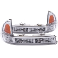 Picture of ANZO 1997-2004 Dodge Dakota Euro Parking Lights Chrome w- Amber Reflector