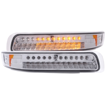 Picture of ANZO 1999-2002 Chevrolet Silverado 1500 LED Parking Lights Chrome w- Amber Reflector