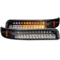 Picture of ANZO 1999-2002 Chevrolet Silverado 1500 LED Parking Lights Black w- Amber Reflector