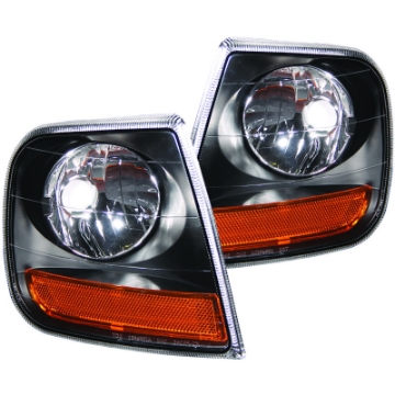 Picture of ANZO Corner Lights 1997-2003 Ford F-150 Harley-Davidson Style Corner Lights Black w- Amber Reflector