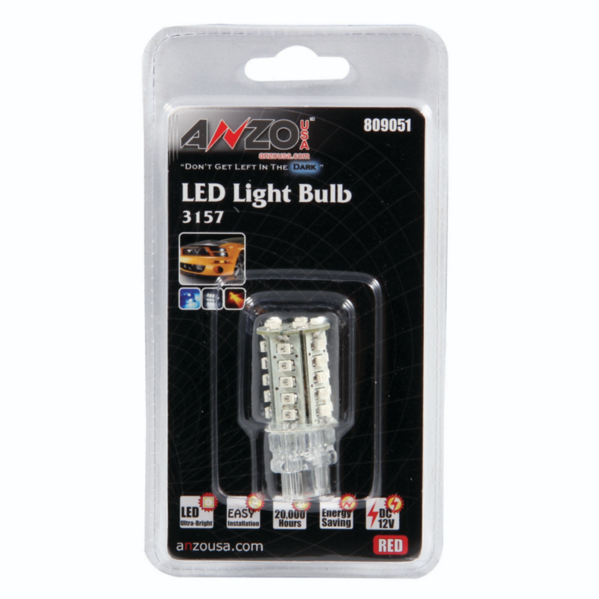 Picture of ANZO LED Bulbs Universal 3157 Red - 30 LEDs 2in Tall
