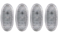 Picture of ANZO 2011-2016 Ford F-350 LED Fender Light Kit Clear 2pc Amber - 2pc Red