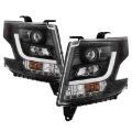 Picture of Spyder Chevy Tahoe - Suburban 2015 -2016 Projector Headlights - DRL LED - Black PRO-YD-CTA15-DRL-BK
