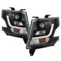 Picture of Spyder Chevy Tahoe - Suburban 2015 -2016 Projector Headlights - DRL LED - Black PRO-YD-CTA15-DRL-BK
