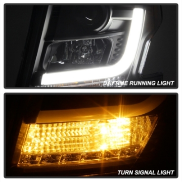 Picture of Spyder Chevy Tahoe - Suburban 2015 -2016 Projector Headlights - DRL LED - Black PRO-YD-CTA15-DRL-BK