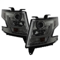 Picture of Spyder Chevy Tahoe - Suburban 2015 -2016 Projector Headlights - DRL LED - Smoke PRO-YD-CTA15-DRL-SM