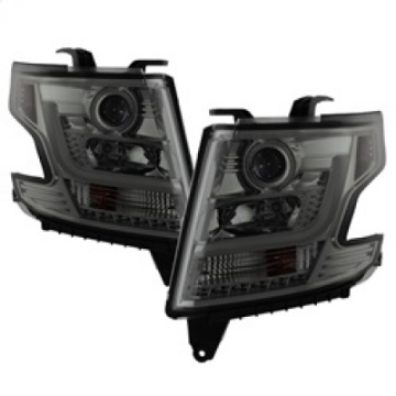 Picture of Spyder Chevy Tahoe - Suburban 2015 -2016 Projector Headlights - DRL LED - Smoke PRO-YD-CTA15-DRL-SM