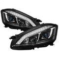 Picture of Spyder Mercedes W221 S Class 07-09 Headlights - HID Model Only - Black PRO-YD-MBW22107-HID-DRL-BK