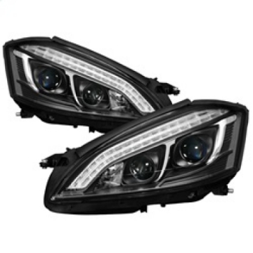 Picture of Spyder Mercedes W221 S Class 07-09 Headlights - HID Model Only - Black PRO-YD-MBW22107-HID-DRL-BK