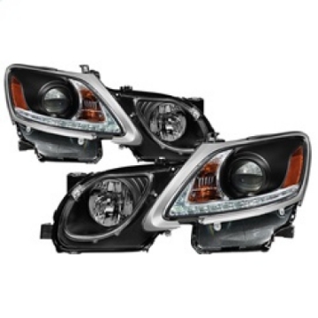 Picture of Spyder Lexus GS 300 - 350 - 450 06-11 Headlights - HID Model Only - Black PRO-YD-LG06-HID-DRL-BK