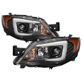 Picture of Spyder Subaru WRX 08-09 Projector Headlights - HID Model Only - Black PRO-YD-SWRX08-HID-LBDRL-BK
