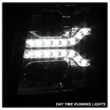 Picture of Spyder Chevy Silverado 1500 07-13 V2 Projector Headlights - LED DRL - Chrome PRO-YD-CS07V2-DRL-C