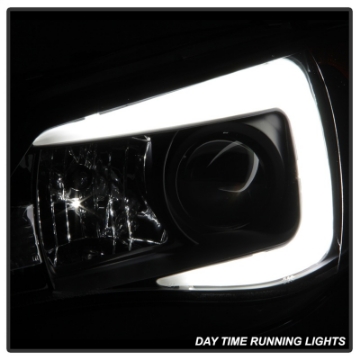 Picture of Spyder Subaru WRX 08-09 Projector Headlights - Halogen Model Only - Black PRO-YD-SWRX08-LBDRL-BK
