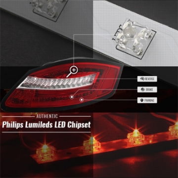 Picture of Spyder Porsche 987 Cayman 06-08 - Boxster 05-08 LED Tail Lights - Red Clear ALT-YD-P98705-LED-RC
