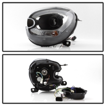 Picture of Spyder Mini Cooper Countryman 11-15 Headlights - Halogen Model Only - Black PRO-YD-MCO11-DRL-BK