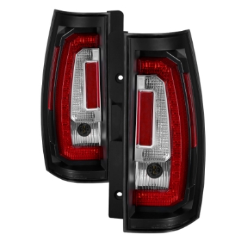 Picture of Spyder Chevy Suburban-Tahoe 07-14 V2 - Light Bar LED Tail Lights - Black ALT-YD-CSUB07V2-LED-BK