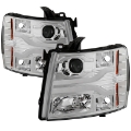 Picture of Spyder Chevy Silverado 1500 07-13 Version 3 Projector Headlights - Chrome PRO-YD-CS07V3-LBDRL-C