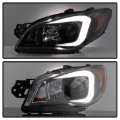 Picture of Spyder Subaru WRX 2006-2007 Projector Headlights - Halogen Only - Black PRO-YD-SWRX06-LBDRL-BK