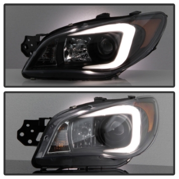 Picture of Spyder Subaru WRX 2006-2007 Projector Headlights - Halogen Only - Black PRO-YD-SWRX06-LBDRL-BK
