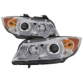 Picture of Spyder BMW E90 3-Series 06-08 4DR V2 Headlights - HID Only - Chrome PRO-YD-BMWE9005V2-AFSHID-C