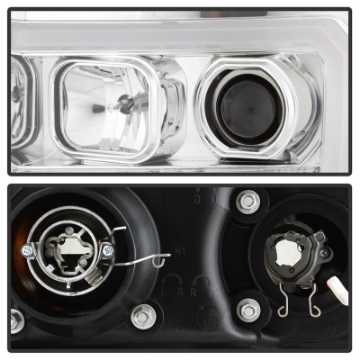 Picture of Spyder GMC Sierra 1500-2500-3500 07-13 V2 Projector Headlights - Chrome PRO-YD-GS07V2-LBDRL-C