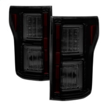 Picture of Spyder Ford F150 2015-2017 Light Bar LED Tail Lights - Black Smoke ALT-YD-FF15015-LBLED-BSM