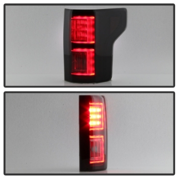 Picture of Spyder Ford F150 2015-2017 Light Bar LED Tail Lights - Black Smoke ALT-YD-FF15015-LBLED-BSM