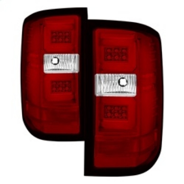 Picture of Spyder Chevy Silverado 2016-2017 Light Bar LED Tail Lights - Red Clear ALT-YD-CS16-LED-RC