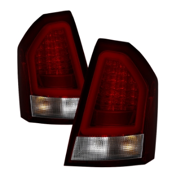 Picture of Spyder Chrysler 300C 08-10 V2 Light Bar LED Tail Lights - Red Clear ALT-YD-C308V2-LED-RC