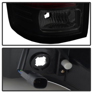 Picture of Spyder GMC Sierra 2016-2017 Light Bar LED Tail Lights - Black Smoke ALT-YD-GS16-LED-BSM