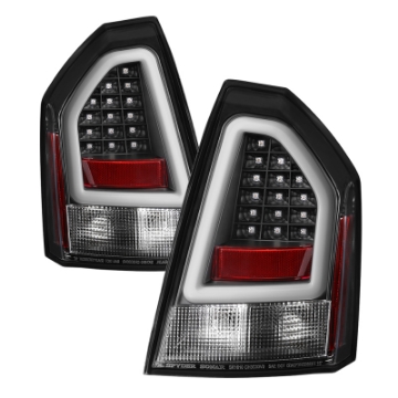 Picture of Spyder Chrysler 300 05-07 V2 Light Bar LED Tail Lights - Black ALT-YD-CHR305V2-LED-BK