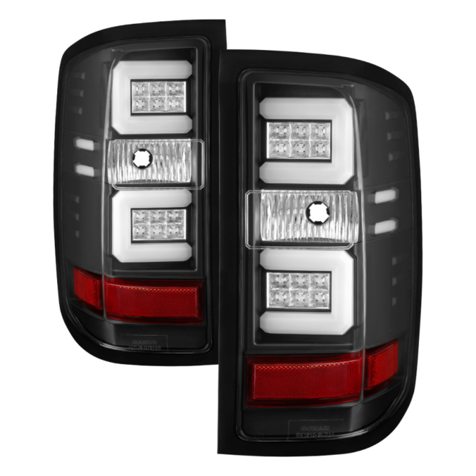 Picture of Spyder Chevy Silverado 2016-2017 Light Bar LED Tail Lights - Black ALT-YD-CS16-LED-BK
