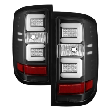 Picture of Spyder Chevy Silverado 2016-2017 Light Bar LED Tail Lights - Black ALT-YD-CS16-LED-BK