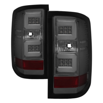 Picture of Spyder Chevy Silverado 2016-2017 Light Bar LED Tail Lights - Smoke ALT-YD-CS16-LED-SM